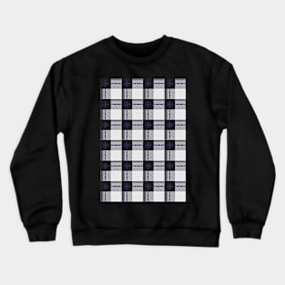 Black and White plaid with blue stripe Crewneck Sweatshirt